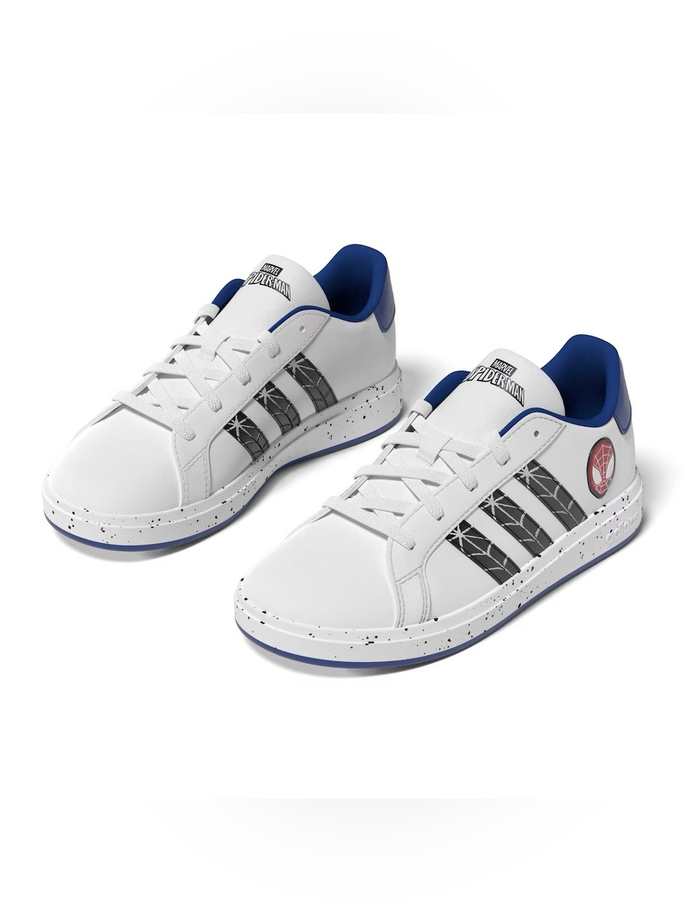 adidas Grand Court Strap Marvel Spider-Man Cloud White Core Black Royal Blue